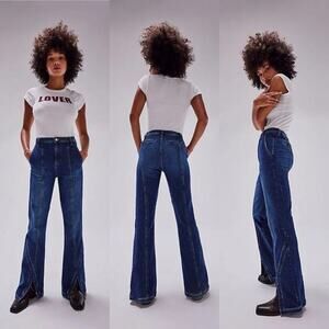 Free People We The Free CRVY Mona High Rise Flare Jeans Sz.28 NWT